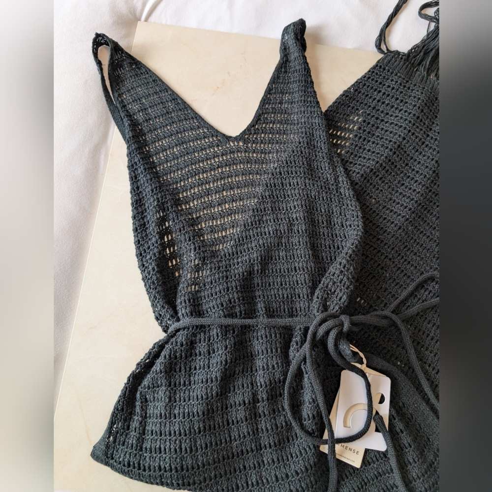 Commense Black Crocheted Dress S Sleeveless Summer Vacation Resort - Picture 2 of 7